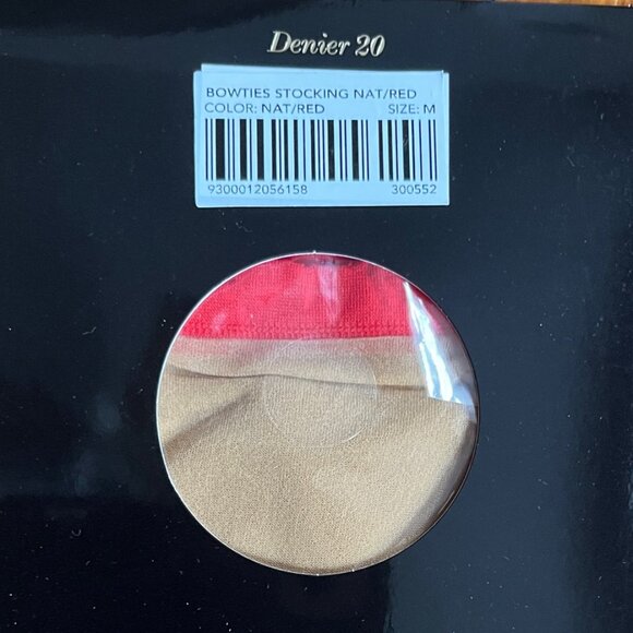 BNWT Honey Birdette Red Bowties Stockings - Picture 2 of 3